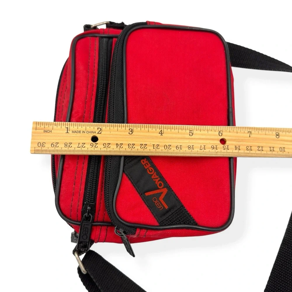 Lebo Voyager Vintage 90s Padded Mini Camera Bag Crossbody Bag Case Red
